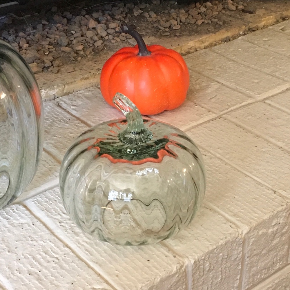Clear Glass Pumpkin